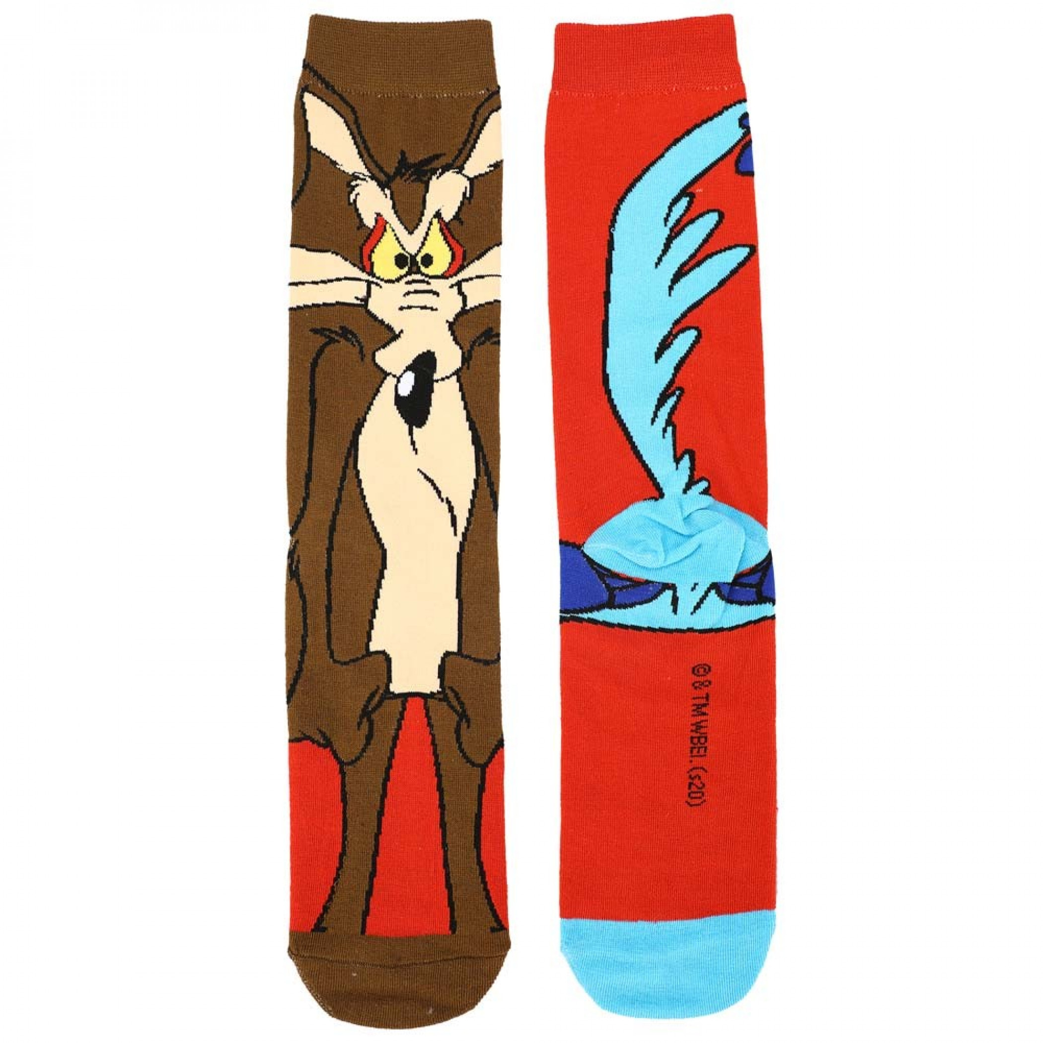 Looney Tunes Coyote & Roadrunner 360 Character Crew Socks